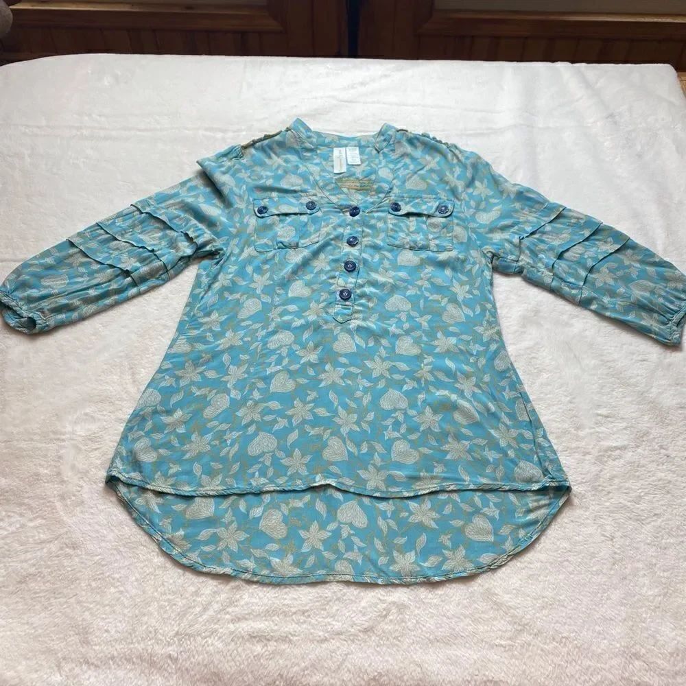 Matilda Jane Paint By Numbers Caribbean Millie Blouse Size XS